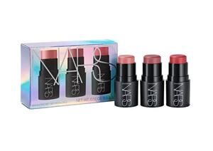 New NARS Mini Multiple Blush Stick 3 pc Set for Cheeks Eyes and Lips Lot Makeup